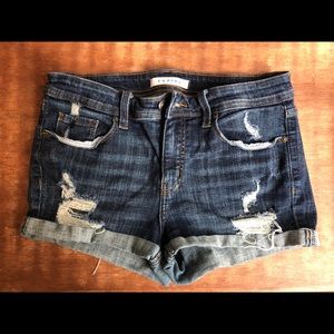 Distressed Denim Shorts